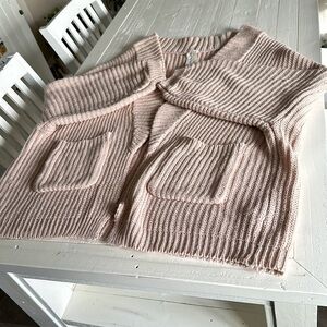 Sadie&Sage Blush Rose cardigan, chunky knit size large